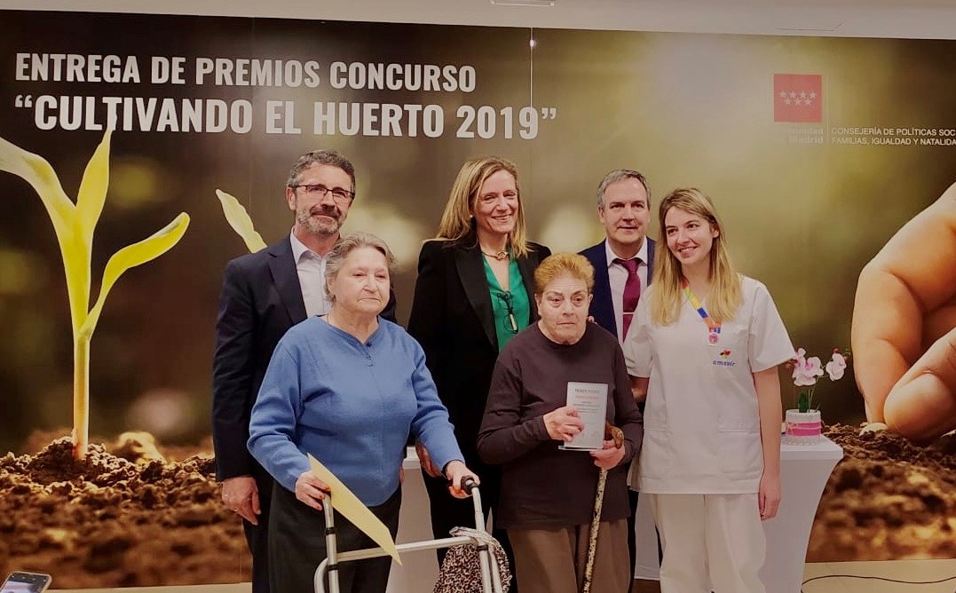 Amavir La Marina recibe el primer premio del  concurso ‘Cultivando el huerto 2019’ de la Comunidad  de Madrid