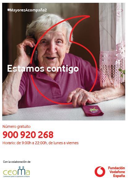 ‘#MayoresAcompaña2’,  para paliar el aislamiento de las personas mayores