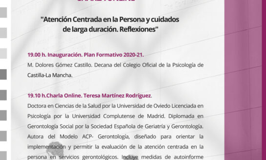 Inauguración del Plan de Formación 2020-2021 del Colegio Oficial de Psicología de Castilla-La Mancha