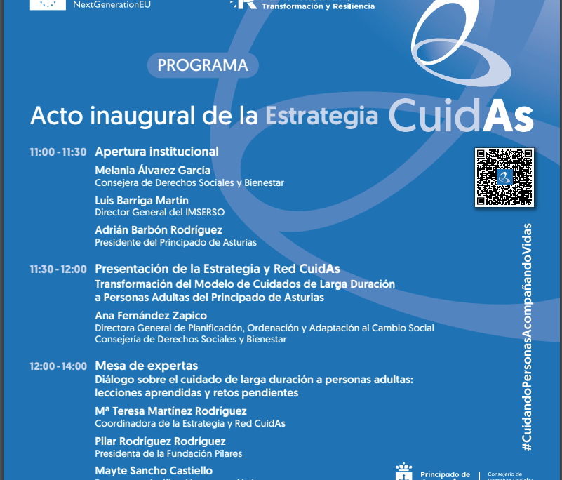 Asturias presenta la Estrategia para la trasformación del modelo de cuidados de larga duración para personas adultas (CuidAs)